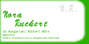 nora ruckert business card